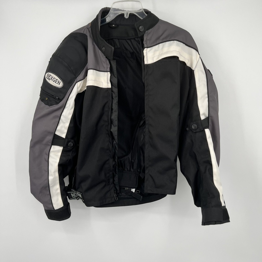 Nexgen Waterproof Reflective Black Armored Med Motorcycle Jacket 25x29" Padded